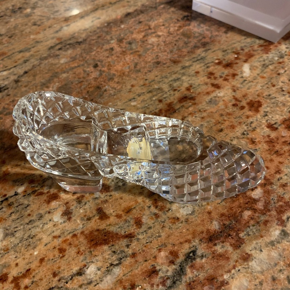Beautiful Antique  hand cut lead crystal shoes